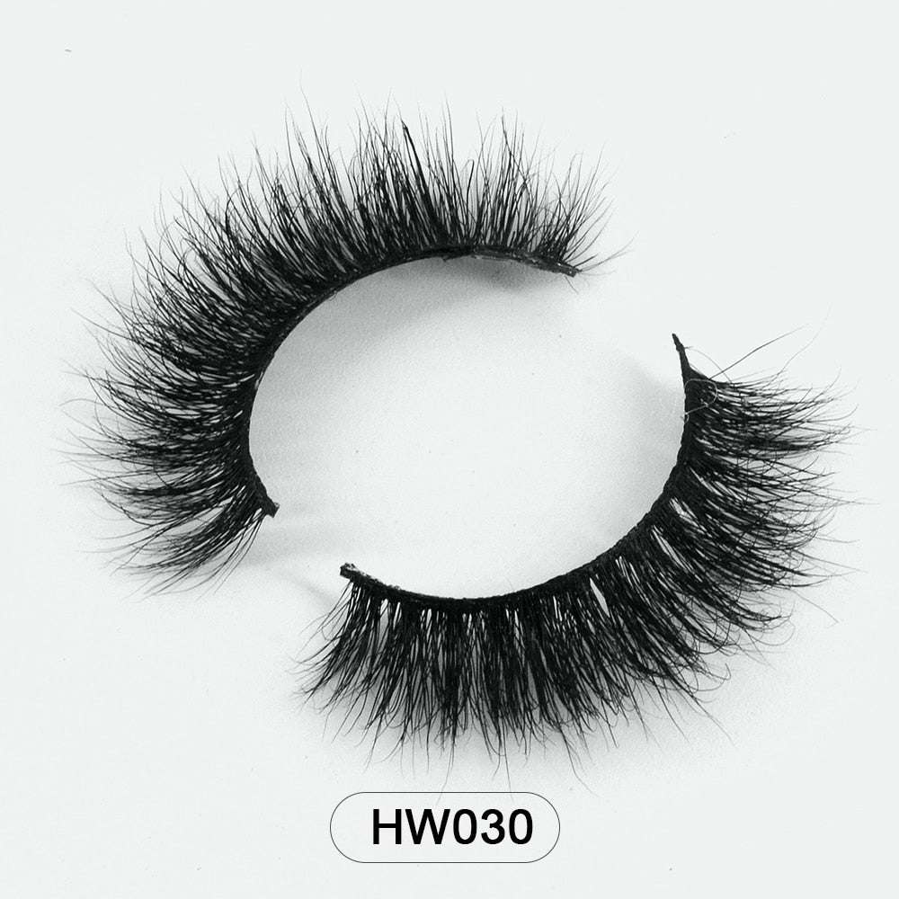 HZJY natural wispy volume 3d mink lashes makeup eyelashes false lashes mink eyelashes with soft band