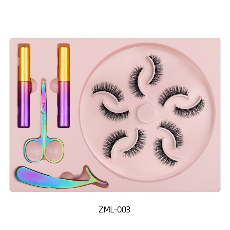 Magnetic Eyelashes Mink False Lashes Magnetic Eyeliner Waterproof Liquid Set Lasting Handmade Eyelash Makeup Tool