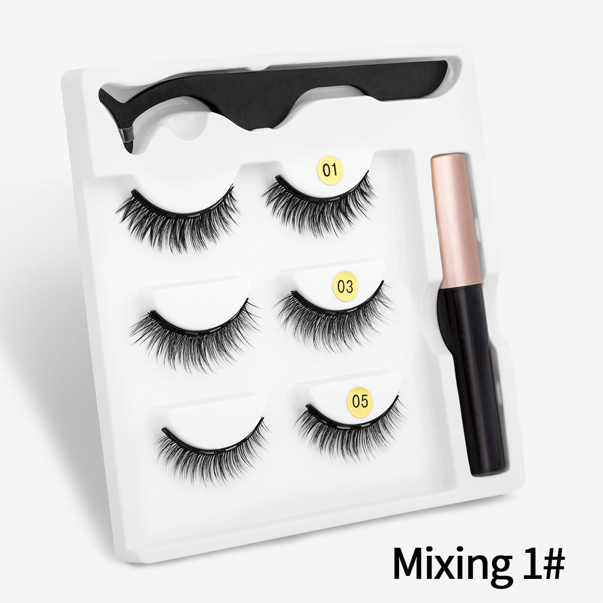 Magnetic Eyelashs set  Magnet Liquid Eyeliner& Magnetic Lashes & Tweezer Set Waterproof Long Lasting Eyelash Extension