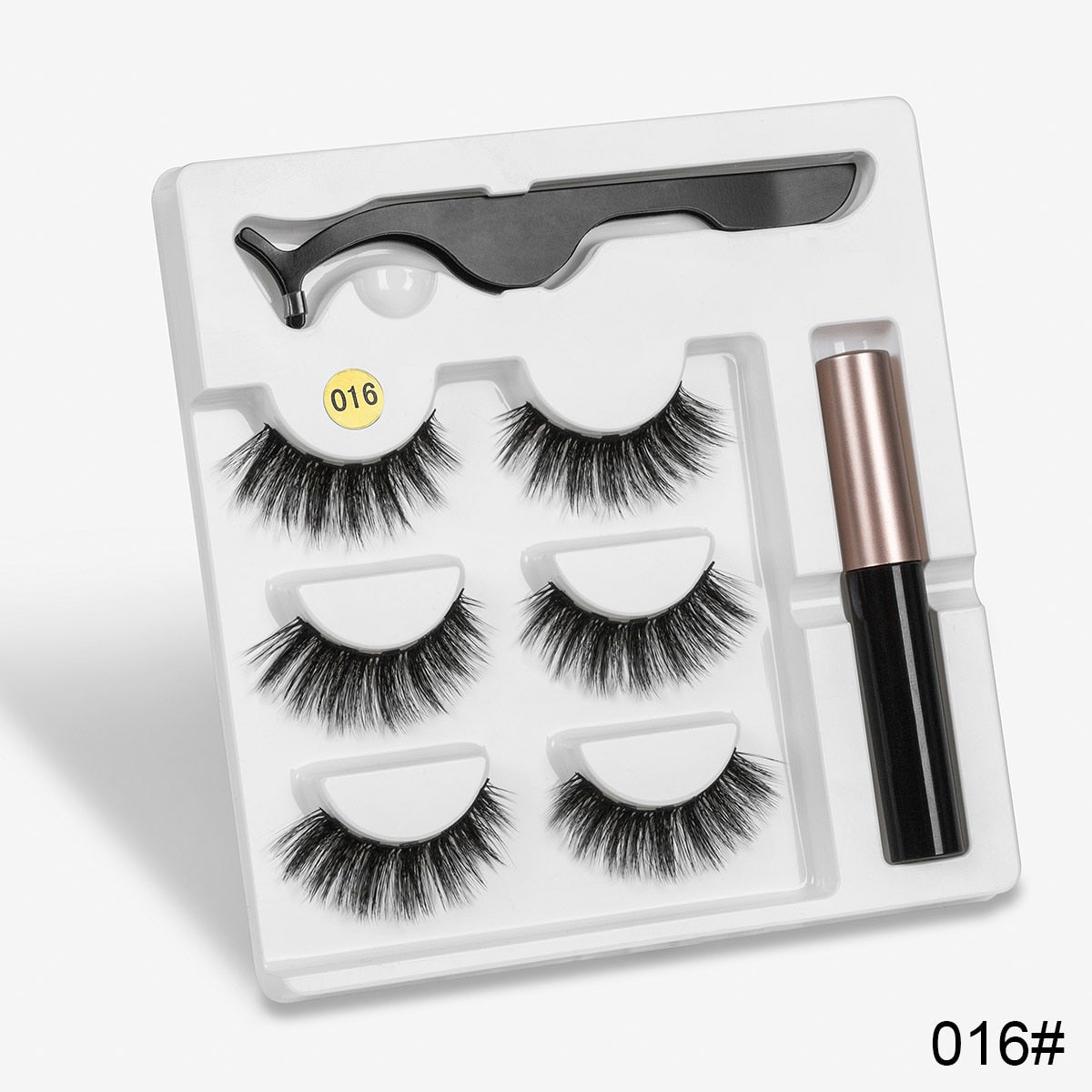 Magnetic Eyelashs set  Magnet Liquid Eyeliner& Magnetic Lashes & Tweezer Set Waterproof Long Lasting Eyelash Extension