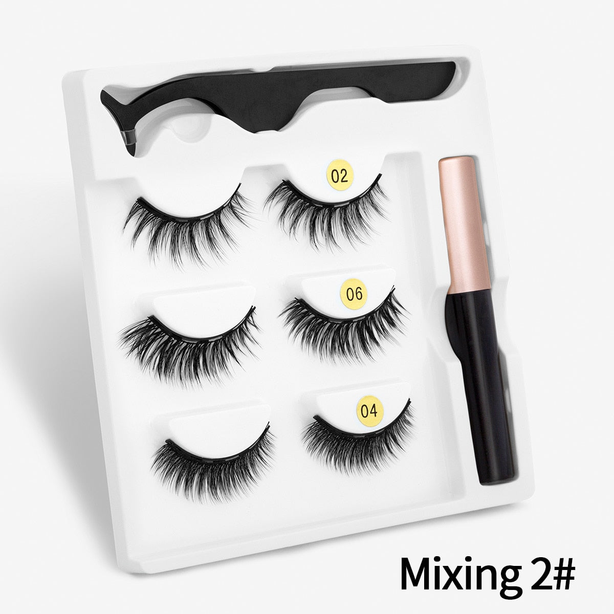 Magnetic Eyelashs set  Magnet Liquid Eyeliner& Magnetic Lashes & Tweezer Set Waterproof Long Lasting Eyelash Extension