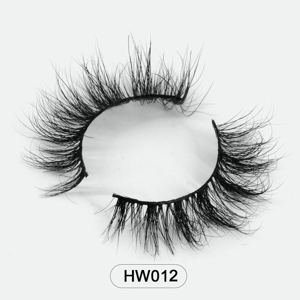 HZJY natural wispy volume 3d mink lashes makeup eyelashes false lashes mink eyelashes with soft band